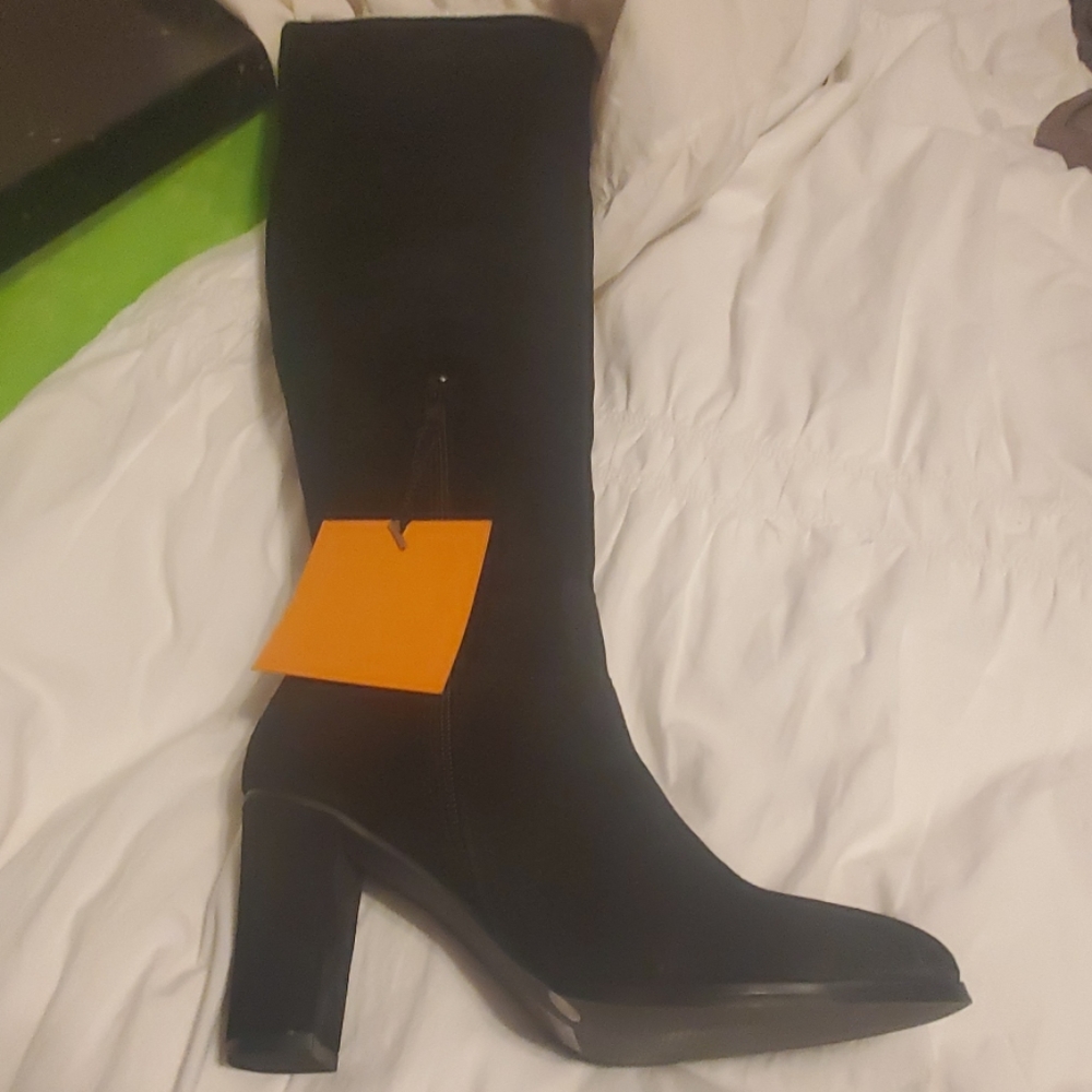 Over the knee suede boots